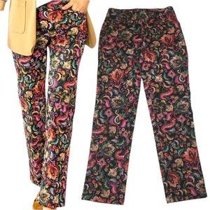 Croft & Barrow 30x29 Paisley Effortless Stretch Pull-On Pants - Women’s 6